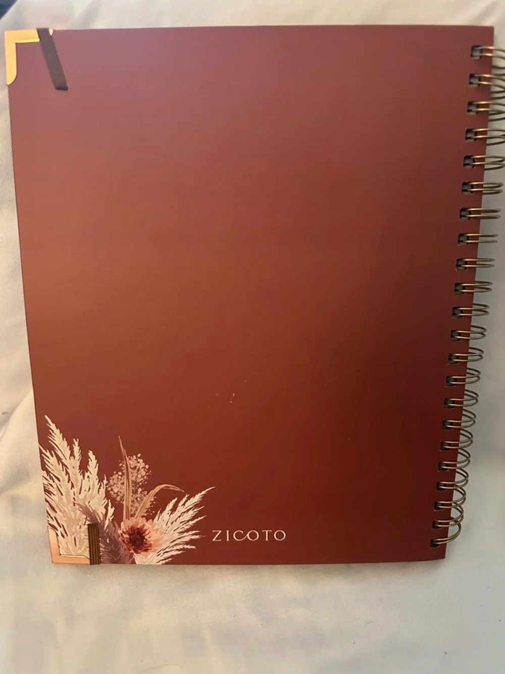 NEW ZICOTO Wedding Planner Book Spiral Bound Boho Floral Organizer Journal